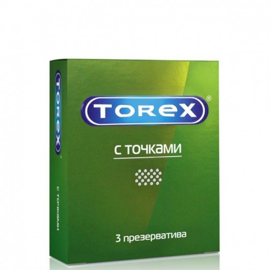 Текстурированные презервативы Torex  С точками  - 3 шт. - Torex - купить с доставкой в Санкт-Петербурге