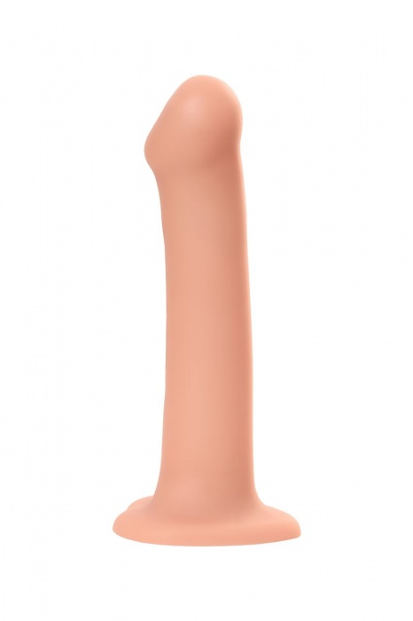 Телесный фаллос на присоске Silicone Bendable Dildo L - 19 см. - Strap-on-me - купить с доставкой в Санкт-Петербурге