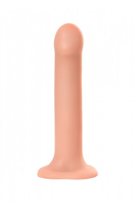 Телесный фаллос на присоске Silicone Bendable Dildo L - 19 см. - Strap-on-me - купить с доставкой в Санкт-Петербурге