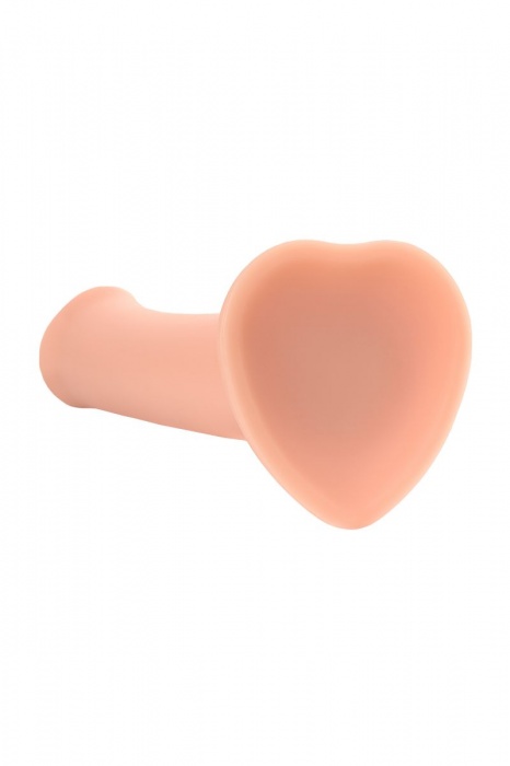 Телесный фаллос на присоске Silicone Bendable Dildo L - 19 см. - Strap-on-me - купить с доставкой в Санкт-Петербурге