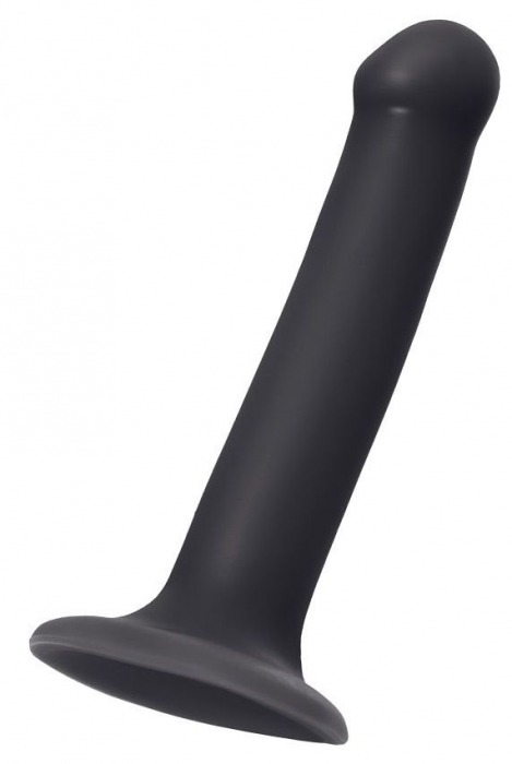Черный фаллос на присоске Silicone Bendable Dildo M - 18 см. - Strap-on-me - купить с доставкой в Санкт-Петербурге