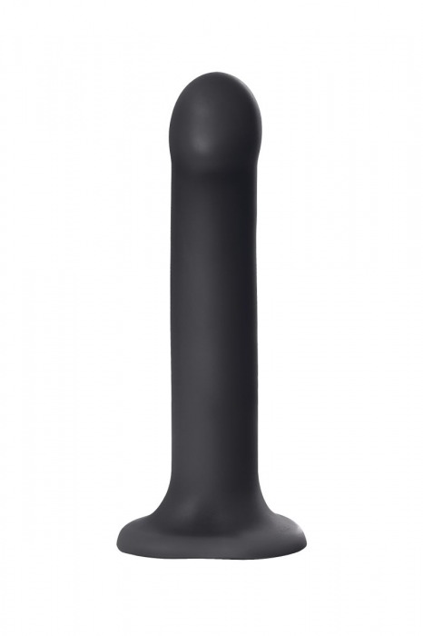 Черный фаллос на присоске Silicone Bendable Dildo L - 19 см. - Strap-on-me - купить с доставкой в Санкт-Петербурге