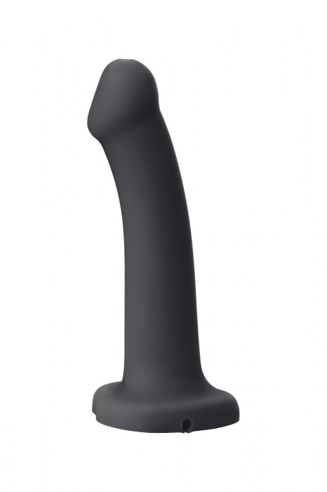 Черный фаллос с имитацией эякуляции Silicon Cum Dildo L - 19,6 см. - Strap-on-me - купить с доставкой в Санкт-Петербурге
