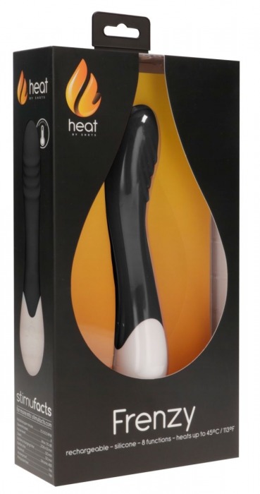 Черный вибратор Frenzy с функцией нагрева - 20,8 см. - Shots Media BV