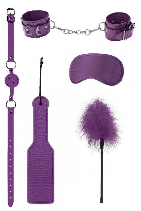 Фиолетовый игровой набор БДСМ Introductory Bondage Kit №4 - Shots Media BV - купить с доставкой в Санкт-Петербурге
