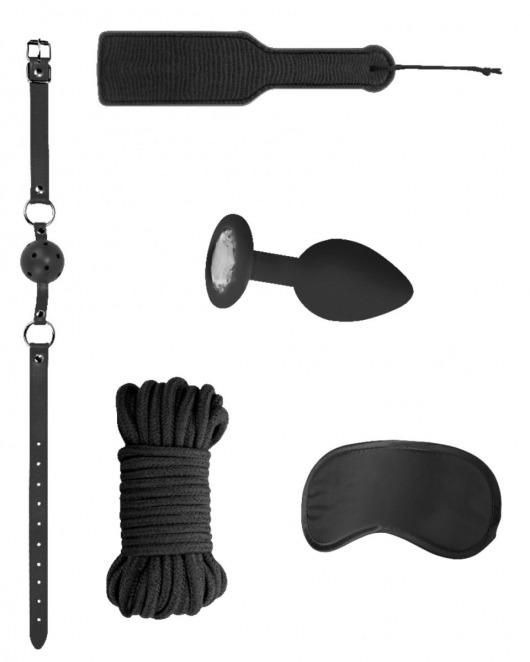 Черный игровой набор Introductory Bondage Kit №5 - Shots Media BV - купить с доставкой в Санкт-Петербурге