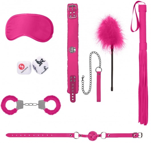 Розовый игровой набор Introductory Bondage Kit №6 - Shots Media BV - купить с доставкой в Санкт-Петербурге