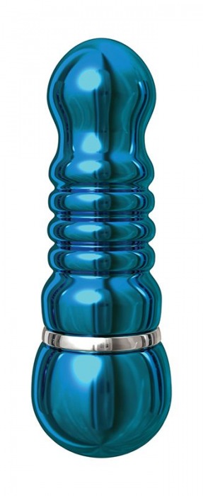 Голубой аллюминиевый вибратор BLUE SMALL - 7,5 см. - Pipedream