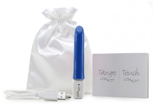 Синий перезаряжаемый вибратор Tango Blue USB rechargeable - 9 см. - We-vibe