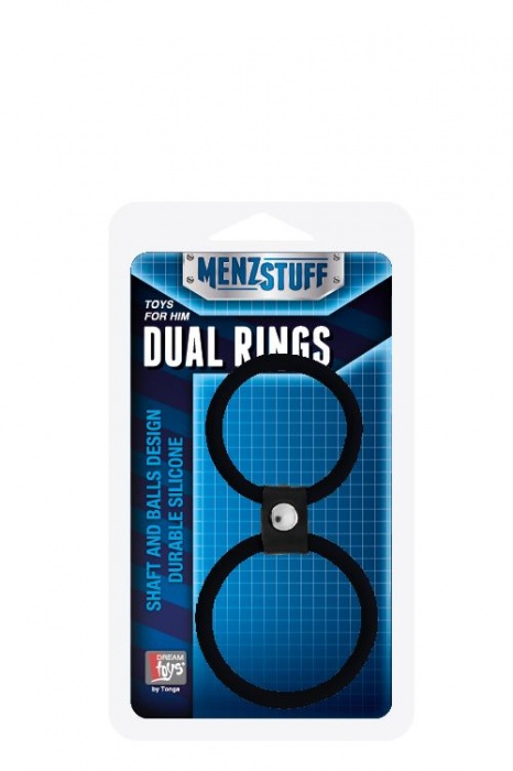 Чёрное двойное эрекционное кольцо Dual Rings Black - Dream Toys - в Санкт-Петербурге купить с доставкой