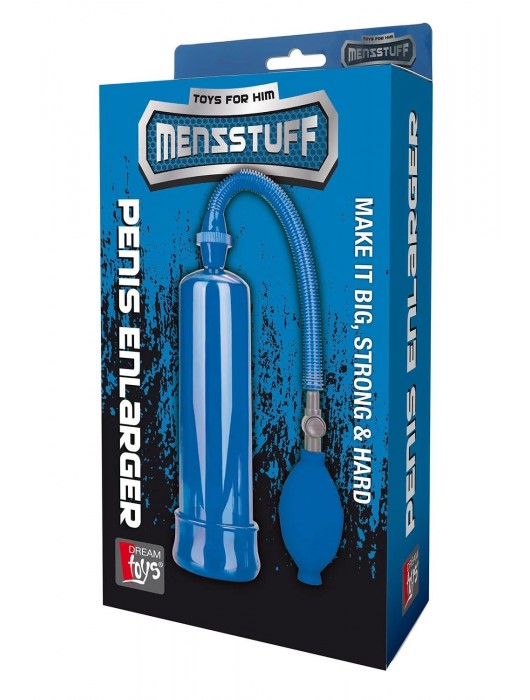 Синяя вакуумная помпа MENZSTUFF PENIS ENLARGER - Dream Toys - в Санкт-Петербурге купить с доставкой