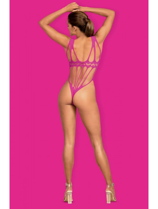 Пикантное боди с вертикальными полосочками - Obsessive купить с доставкой