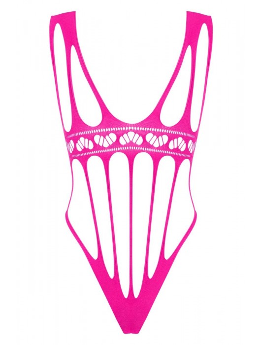 Пикантное боди с вертикальными полосочками - Obsessive купить с доставкой