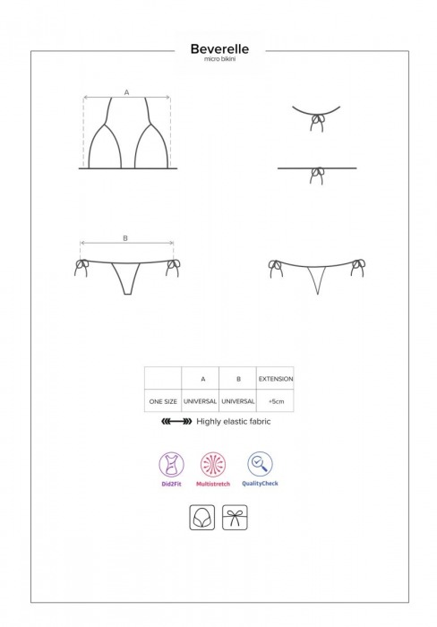 Эффектное микро-бикини Beverelle - Obsessive купить с доставкой
