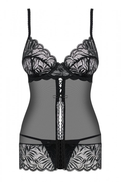 Роскошная кружевная сорочка Contica - Obsessive купить с доставкой