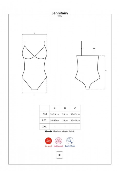 Пикантное боди Jennifairy с орнаментом - Obsessive купить с доставкой