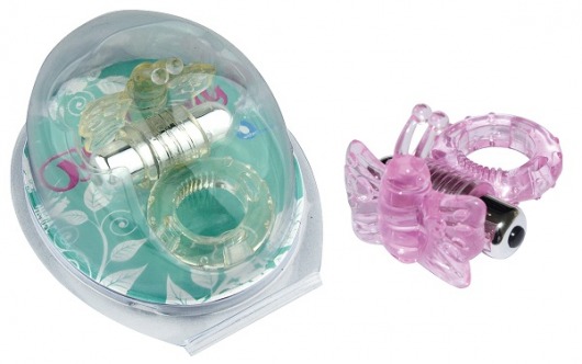 Розовое эрекционное кольцо с вибробабочкой - Howells - в Санкт-Петербурге купить с доставкой