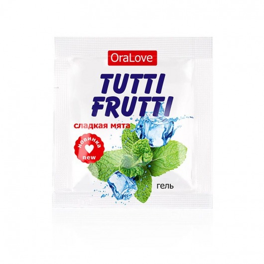 Пробник гель-смазки Tutti-frutti со вкусом мяты - 4 гр. - Биоритм - купить с доставкой в Санкт-Петербурге