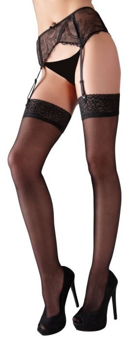 Чулки под пояс на ажурной резинке - Orion купить с доставкой
