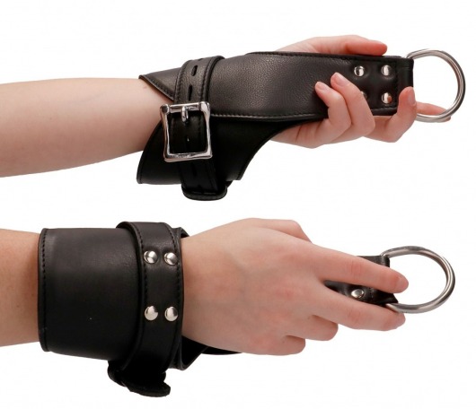 Черные наручники для подвешивания Suspension Wrist Bondage Handcuffs - Shots Media BV - купить с доставкой в Санкт-Петербурге
