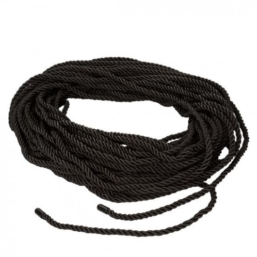 Черная веревка для шибари BDSM Rope - 30 м. - California Exotic Novelties - купить с доставкой в Санкт-Петербурге