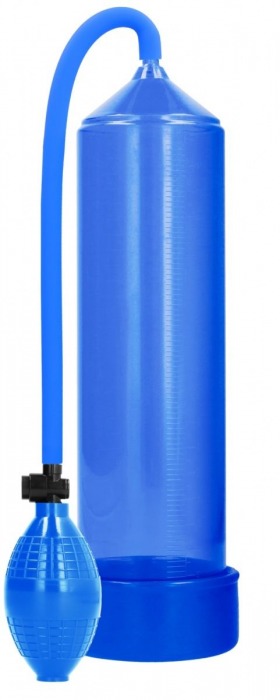 Синяя ручная вакуумная помпа для мужчин Classic Penis Pump - Shots Media BV - в Санкт-Петербурге купить с доставкой