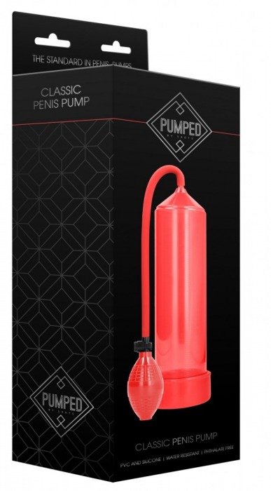 Красная ручная вакуумная помпа для мужчин Classic Penis Pump - Shots Media BV - в Санкт-Петербурге купить с доставкой