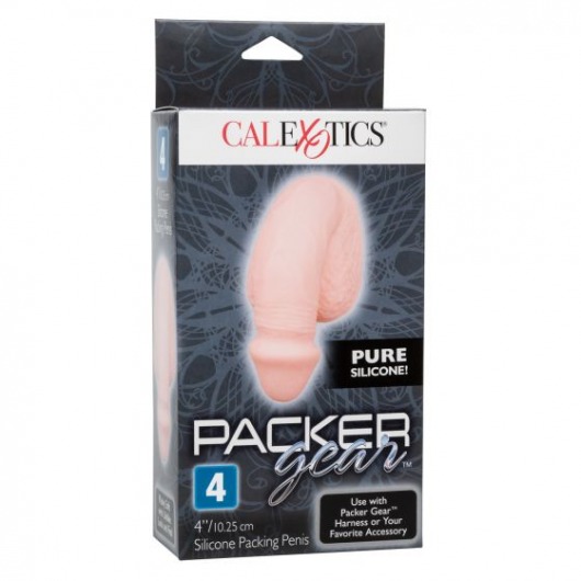 Телесный фаллоимитатор для ношения Packer Gear 4  Silicone Packing Penis - California Exotic Novelties купить с доставкой