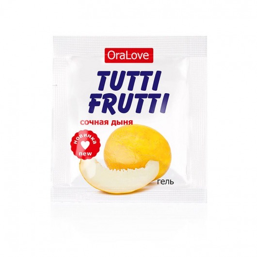 Пробник гель-смазки Tutti-frutti со вкусом сочной дыни - 4 гр. - Биоритм - купить с доставкой в Санкт-Петербурге