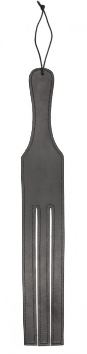Черная шлепалка Three Finger Paddle Tawse - 51 см. - Shots Media BV - купить с доставкой в Санкт-Петербурге