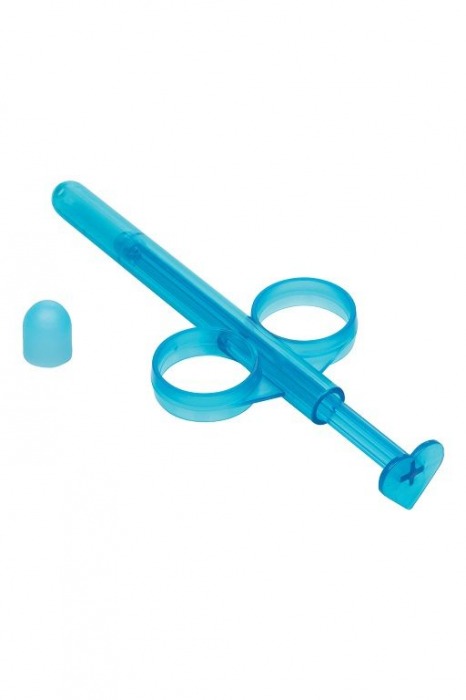 Набор из 2 голубых шприцев для введения лубриканта Lube Tube - California Exotic Novelties - купить с доставкой в Санкт-Петербурге