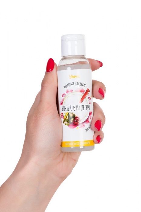 Массажное масло для поцелуев «Коктейль на десерт» с ароматом пина-колады - 100 мл. - ToyFa - купить с доставкой в Санкт-Петербурге