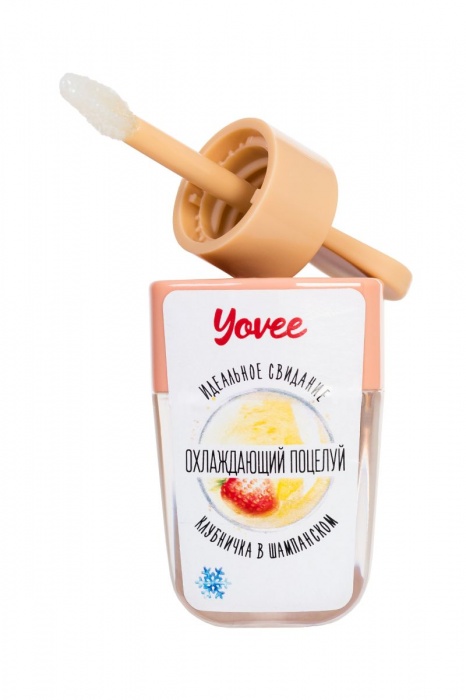 Бальзам для губ «Охлаждающий поцелуй» с ароматом клубники и шампанского - 5,5 мл. -  - Магазин феромонов в Санкт-Петербурге