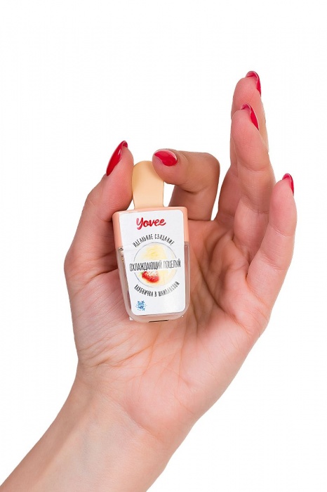 Бальзам для губ «Охлаждающий поцелуй» с ароматом клубники и шампанского - 5,5 мл. -  - Магазин феромонов в Санкт-Петербурге