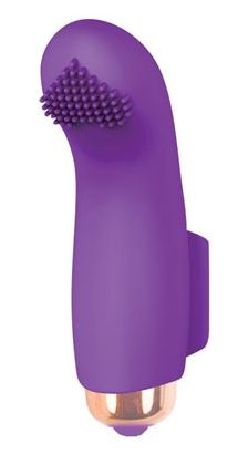 Фиолетовая вибропулька с шипиками - 7,2 см. - Bior toys