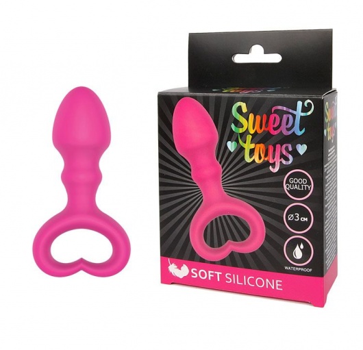 Каплевидная анальная втулка розового цвета - 6,5 см. - Bior toys