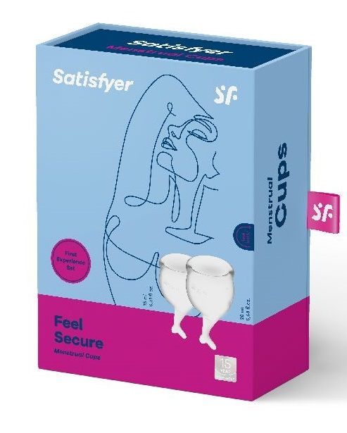Набор прозрачных менструальных чаш Feel secure Menstrual Cup - Satisfyer - купить с доставкой в Санкт-Петербурге