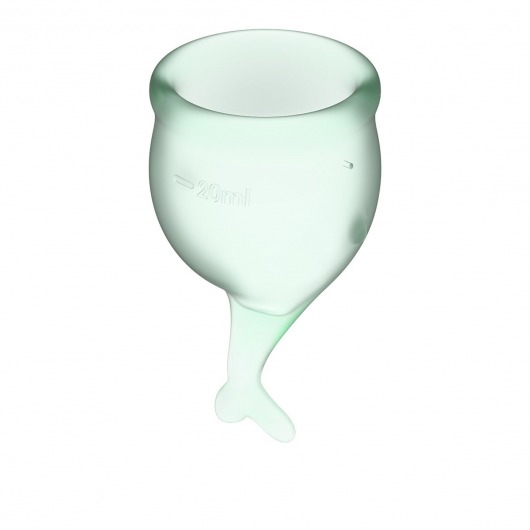 Набор зеленых менструальных чаш Feel secure Menstrual Cup - Satisfyer - купить с доставкой в Санкт-Петербурге