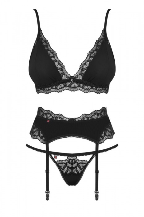 Роскошный комплект белья Arisha с поясом для чулок - Obsessive купить с доставкой