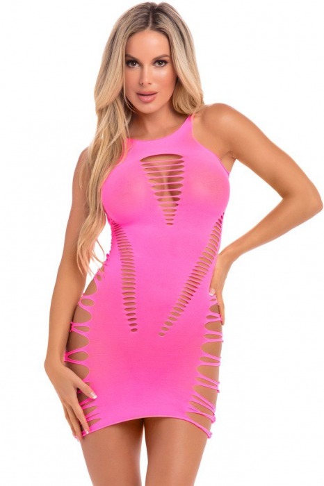 Облегающее бесшовное мини-платье - Pink Lipstick купить с доставкой