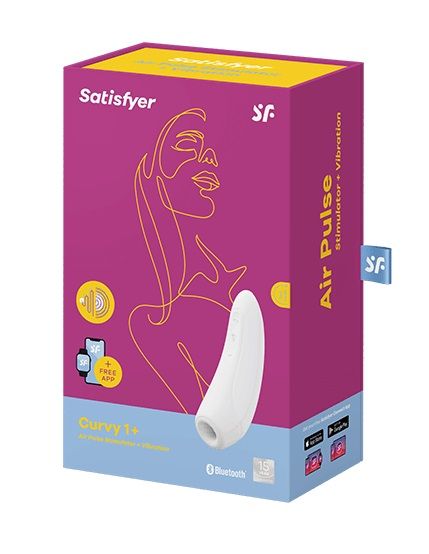 Белый вакуум-волновой стимулятор Satisfyer Curvy 1+ - Satisfyer