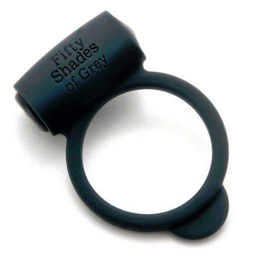 Темно-серое эрекционное кольцо Vibrating Love Ring с вибрацией - Fifty Shades of Grey - в Санкт-Петербурге купить с доставкой