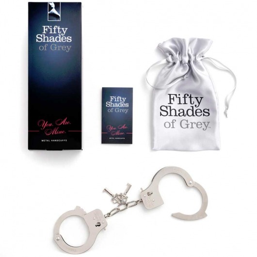 Металлические наручники Metal Handcuffs - Fifty Shades of Grey - купить с доставкой в Санкт-Петербурге