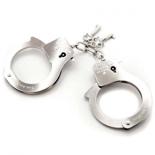 Металлические наручники Metal Handcuffs - Fifty Shades of Grey - купить с доставкой в Санкт-Петербурге
