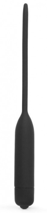 Черный уретральный виброплаг Silicone Vibrating Urethral Dilator - 21 см. - Lovetoy - купить с доставкой в Санкт-Петербурге