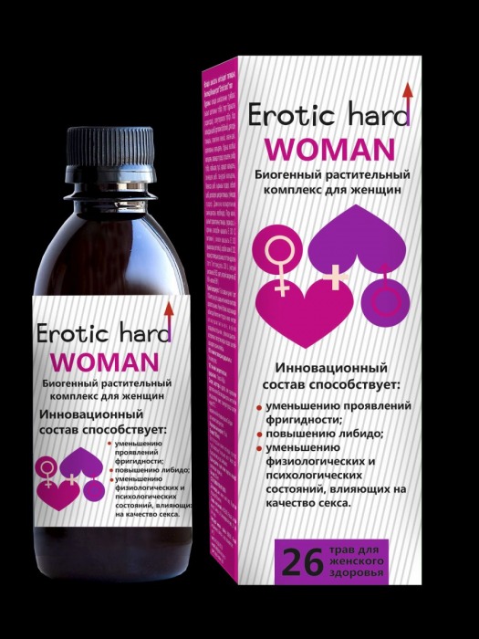 Женский биогенный концентрат для повышения либидо Erotic hard Woman - 250 мл. - Erotic Hard - купить с доставкой в Санкт-Петербурге