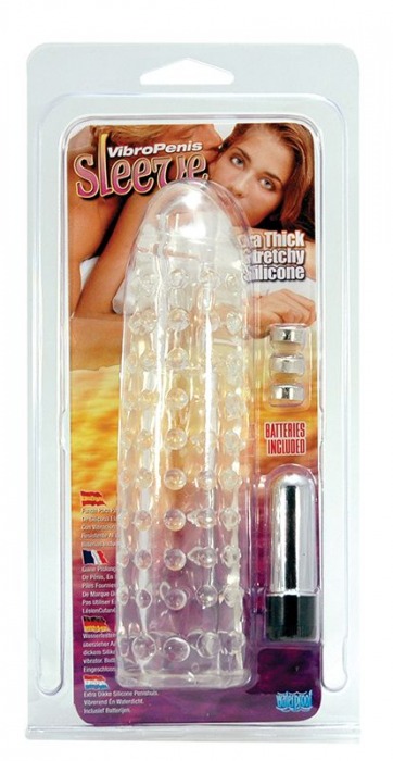 Насадка-удлинитель с минивибратором в головке - Seven Creations - в Санкт-Петербурге купить с доставкой