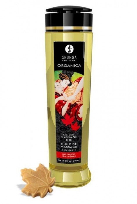 Массажное масло с ароматом кленового сиропа Organica Maple Delight - 240 мл. - Shunga - купить с доставкой в Санкт-Петербурге
