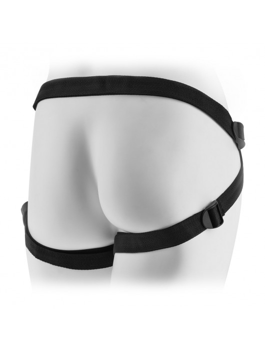 Женские трусики с рюшами для крепления страпона Leather Lovers Harness - Pipedream - купить с доставкой в Санкт-Петербурге