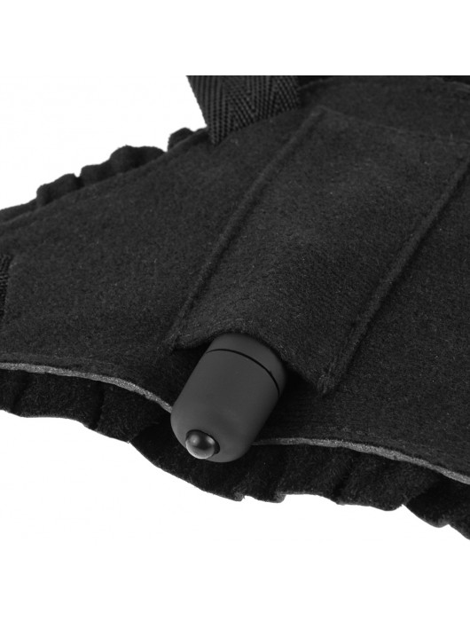 Женские трусики с рюшами для крепления страпона Leather Lovers Harness - Pipedream - купить с доставкой в Санкт-Петербурге